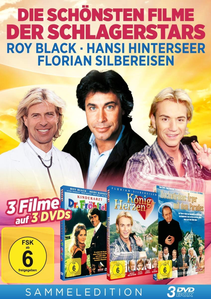 Bild von Die schönsten Filme der Schlagerstars [3 DVDs - Kinderartz Dr. Fröhlich, König der Herzen, Hochwürdens Ärger mit dem Paradies - mit Hansi Hinterseer, Florian Silbereisen, Roy Black]