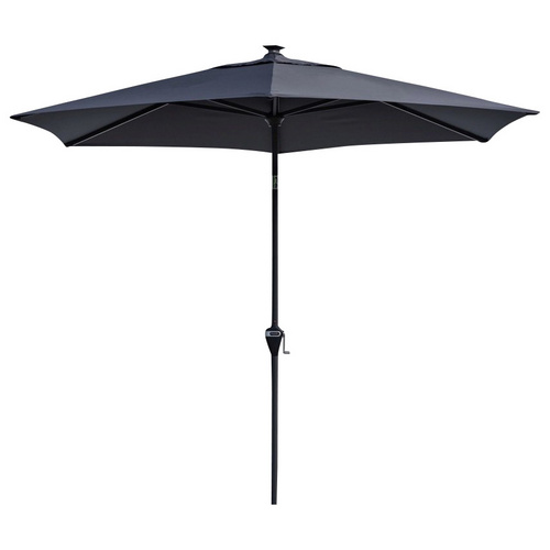 Bild von doppler Mittelmastschirm ACTIVE 300 Auto Tilt LED, Aluminium Silber / 100 % Polyester Anthrazit