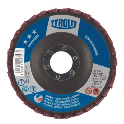 Bild von Polierscheibe CONDITIONING ø115 x 22,23mm MEDIUM Stahl/Edelstahl/NE-Metall