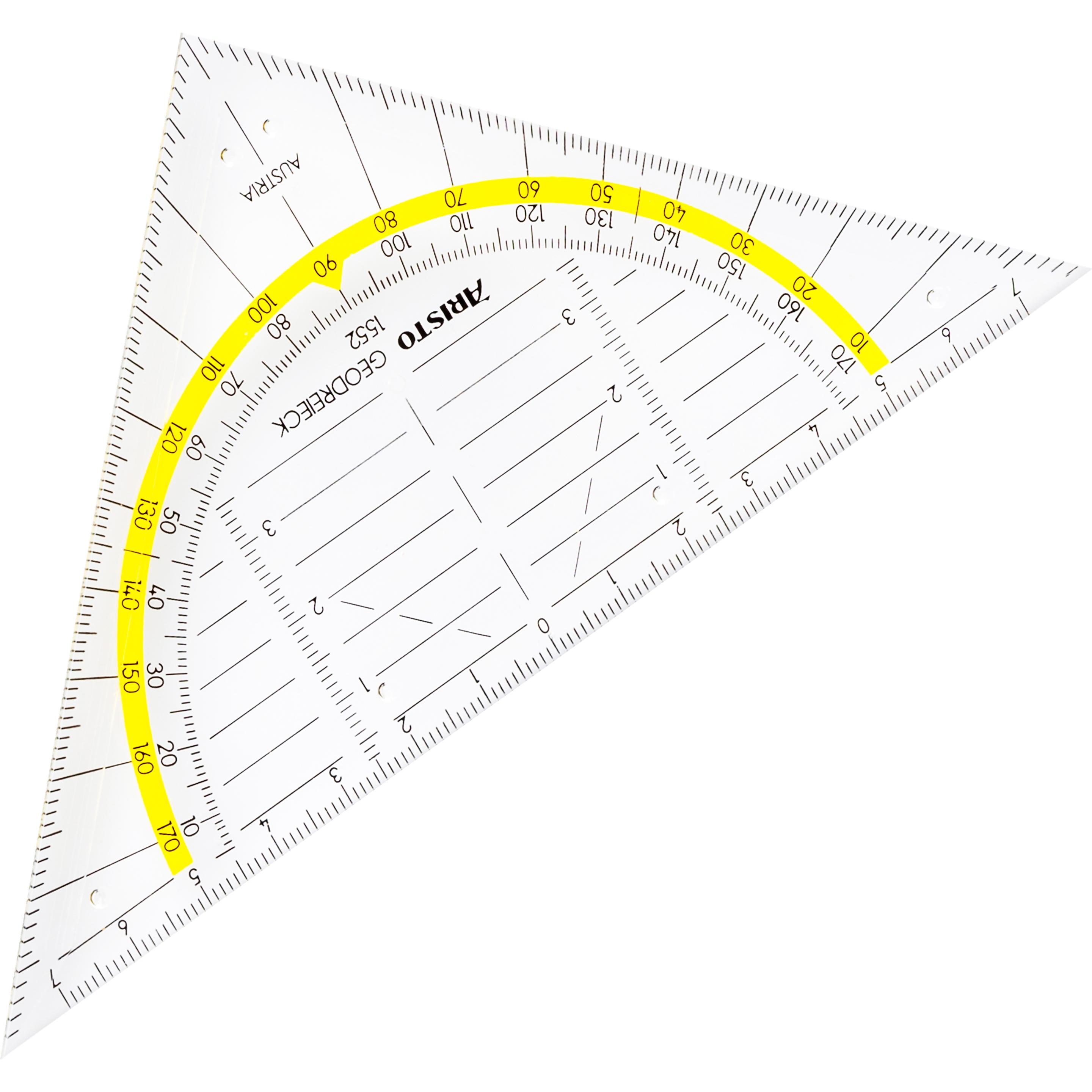 Bild von Aristo, Massstab, Geocover 16 cm, basic mit Geodreieck AR1552 (160 mm)