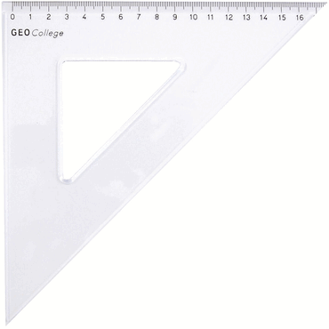 Bild von 10 x Aristo Zeichendreieck Geocollege Polystyrol 45 Grad 260mm transpa
