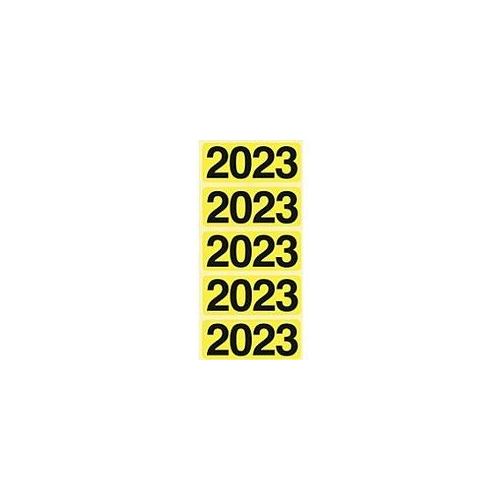 Bild von Bene Selbstklebende Jahresetiketten 2023 Gelb 48 x 19 mm 100 Stück