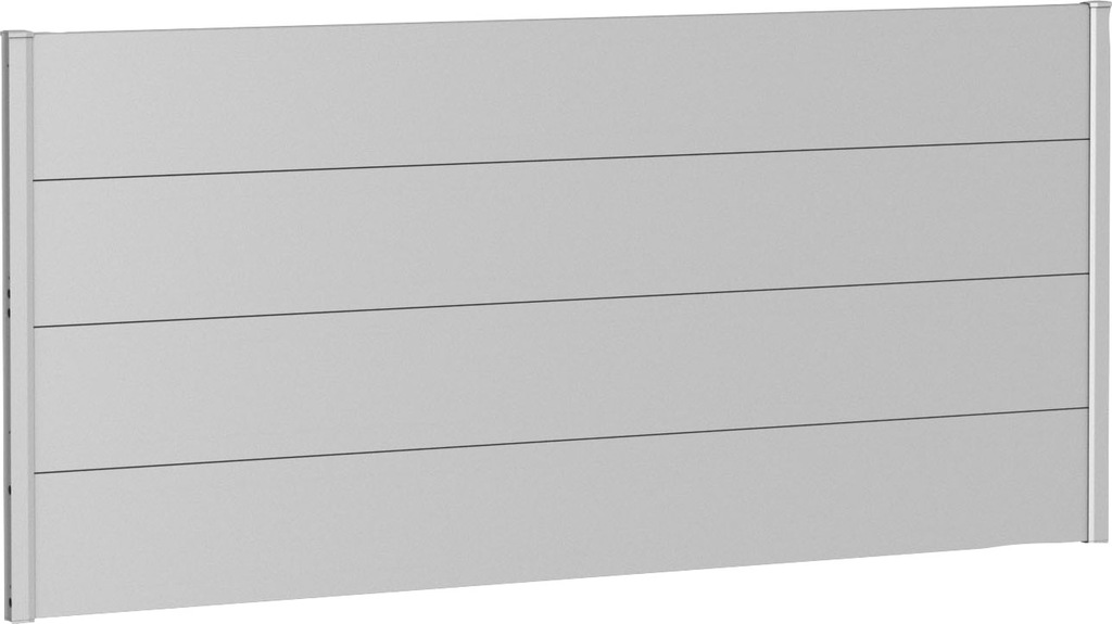 Bild von Biohort Sichtschutzzaun Wandpaneel ohne Acrylglas silber-metallic Sichtschutz Steckzaun Lamellenzaun, 200x90 cm