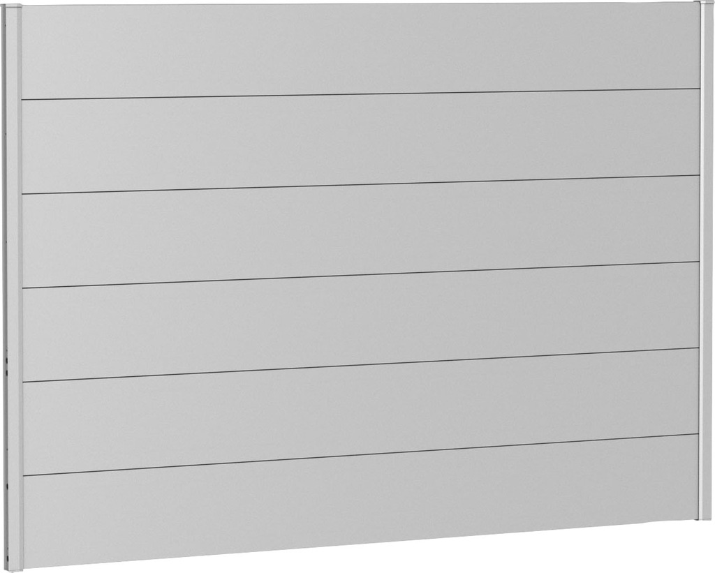 Bild von Biohort Sichtschutzzaun Wandpaneel ohne Acrylglas silber-metallic Sichtschutz Steckzaun Lamellenzaun, 200x135 cm