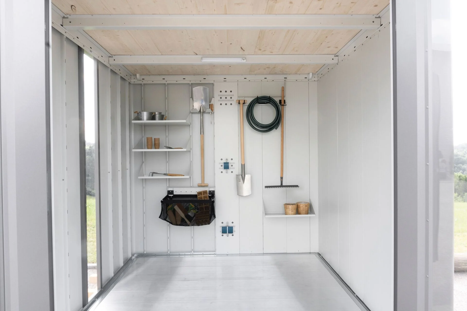 Bild von Biohort Werkzeughalter Gerätehaus Neo silber-metallic 2 Stk. günstig