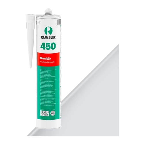 Bild von Ramsauer 450 Sanitär 1K Silikon Dichtstoff 310ml Kartusche (Betongrau)