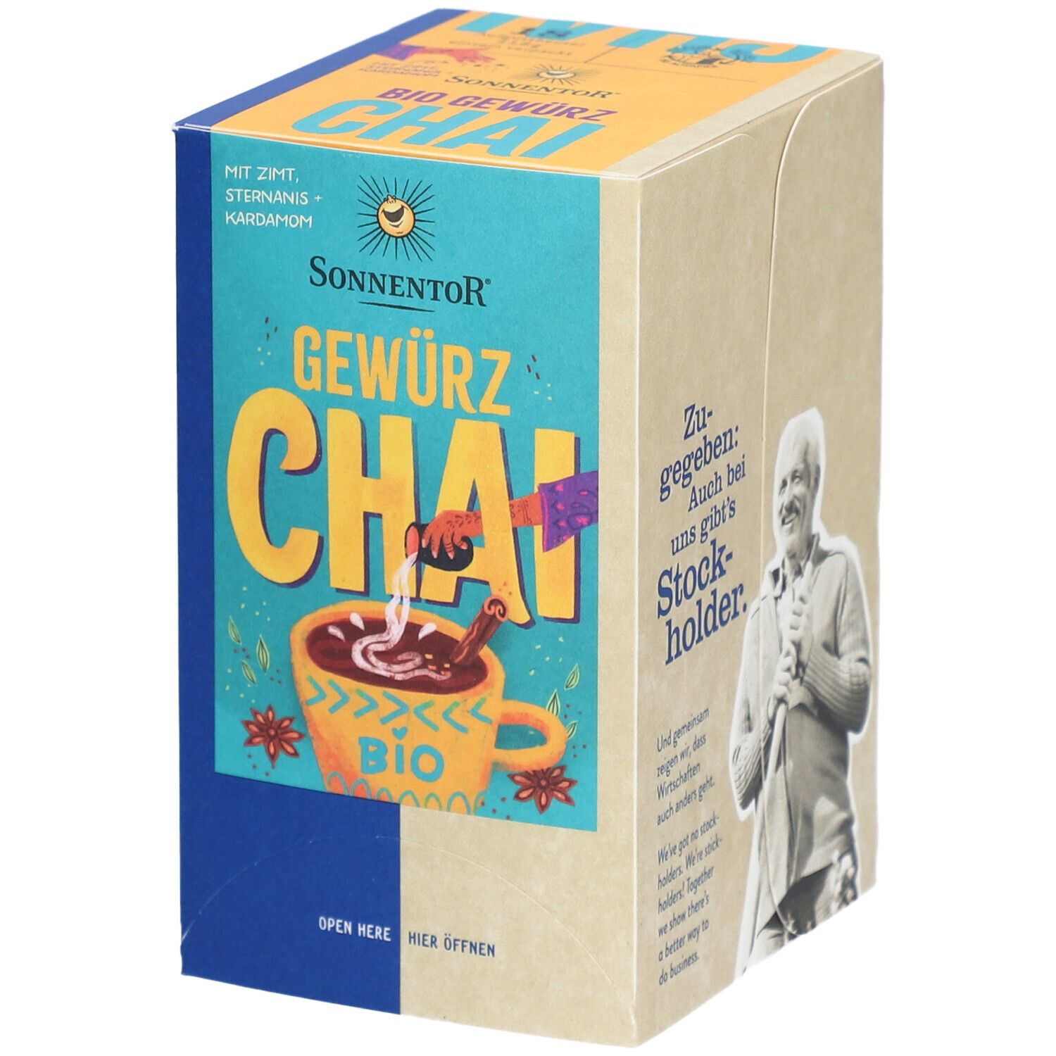 Bild von Bio Gewürz Chai Tee 32,4 g, Doppelkammerbeutel