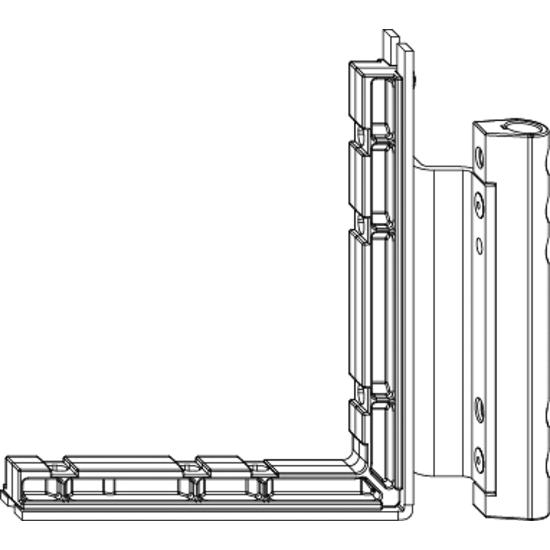 Bild von Maco, Türbeschlag + Scharnier, Falzecklagerband MAMMUT 220 kg, 12/18- 9 mm, silber, rechts (210613)