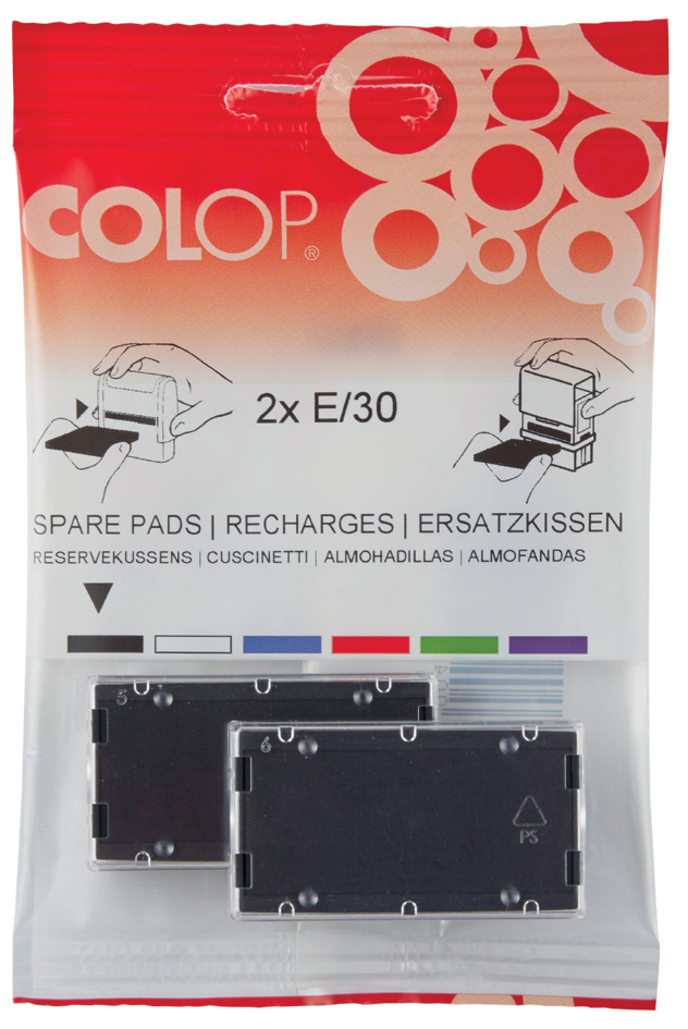 Bild von COLOP Ersatzstempelkissen E/200, blau, Doppelpack