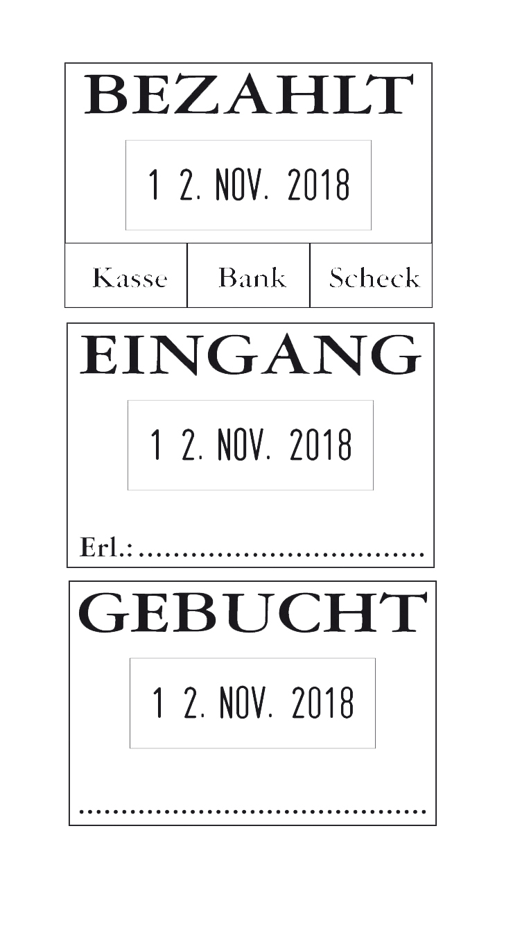 Bild von Colop 4200463002 Platten-Datumstempel Gebucht 30 x 45 mm