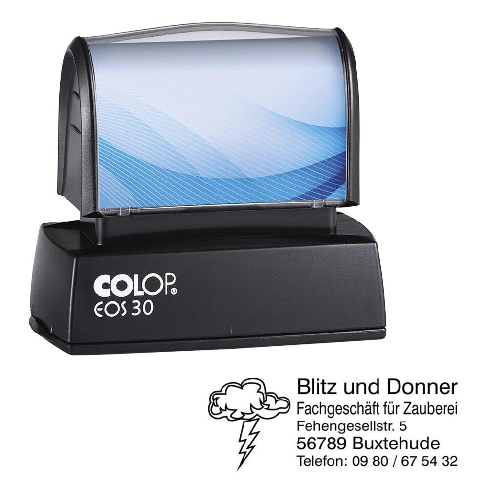 Bild von COLOP Textstempel, individualisierbar Eos 30 mit Logo