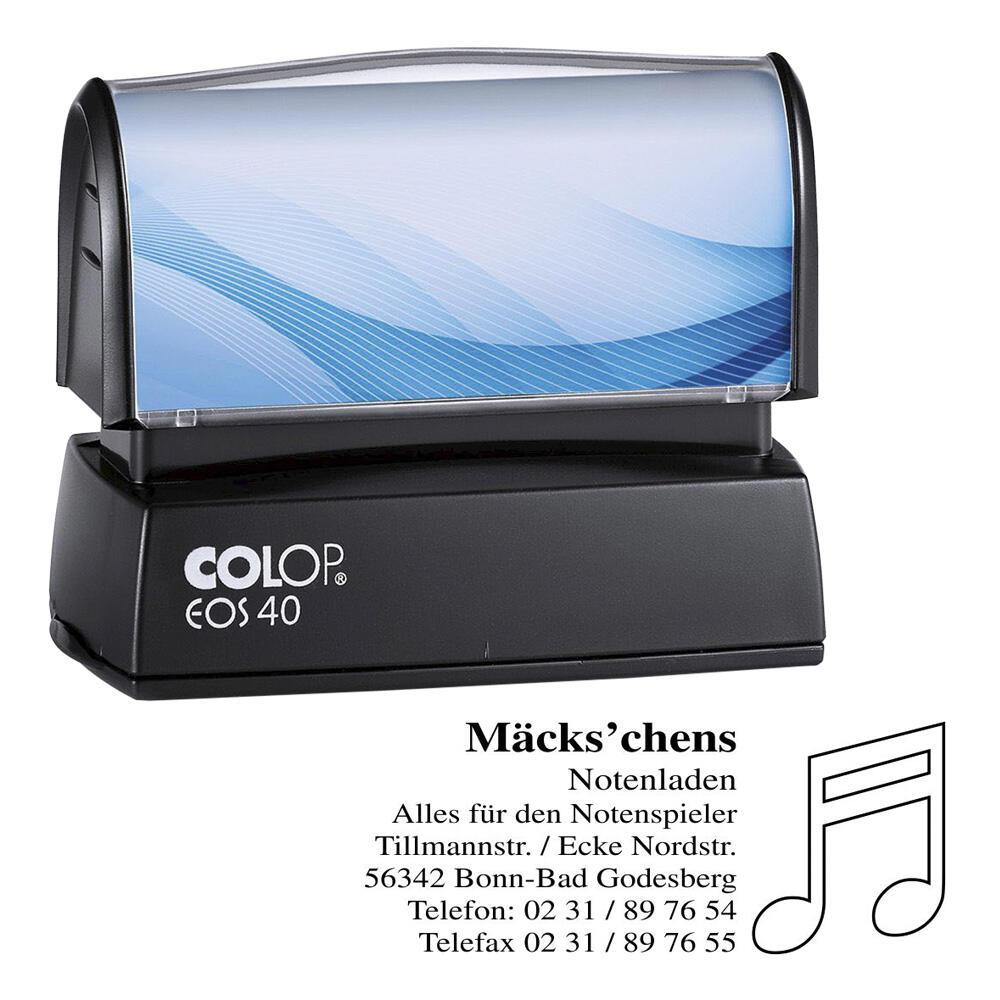 Bild von COLOP Textstempel, individualisierbar Eos 40 mit Logo