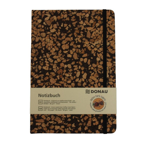 Bild von DONAU Klebeband Notizbuch - A5, liniert, Recycling Kaffee-K
