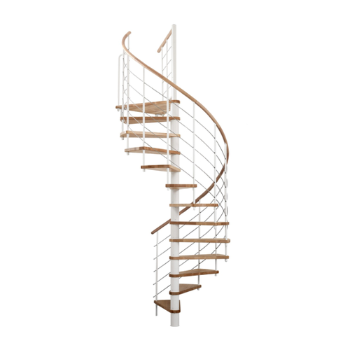 Bild von Minka Spindeltreppe Venezia Buche Weiß Ø 140 cm Geschosshöhe bis 305,5 cm