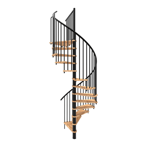 Bild von Minka Spindeltreppe Spiral Smart Buche Schwarz Ø120 cm