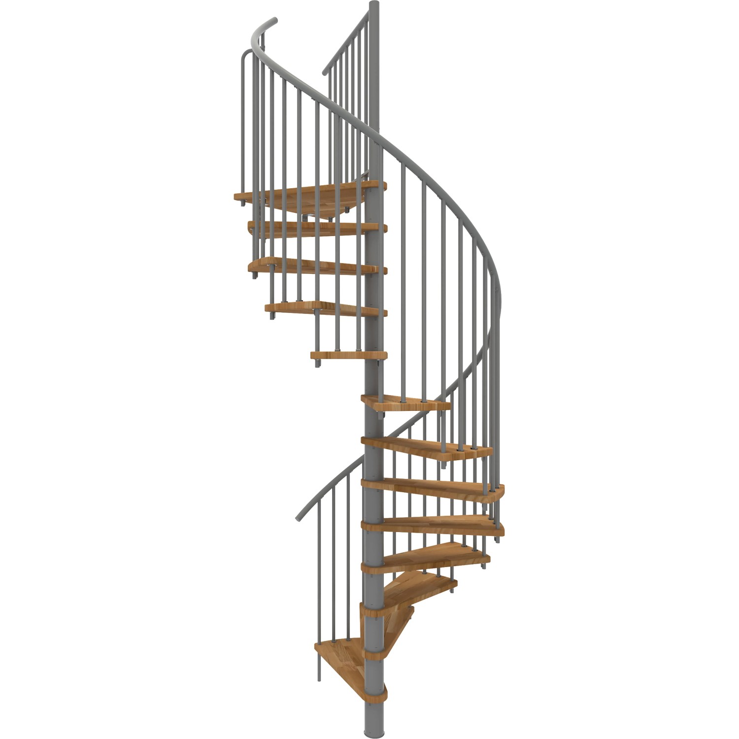 Bild von Minka Spindeltreppe Spiral Smart Eiche Grau Ø160 cm Geschoßhöhe bis 305,5 cm