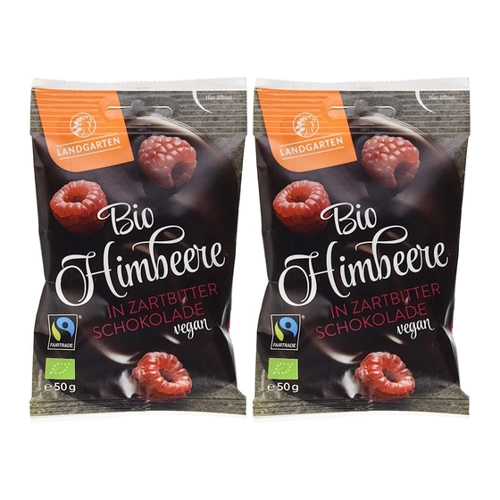 Bild von Himbeeren in Zartbitterschokolade