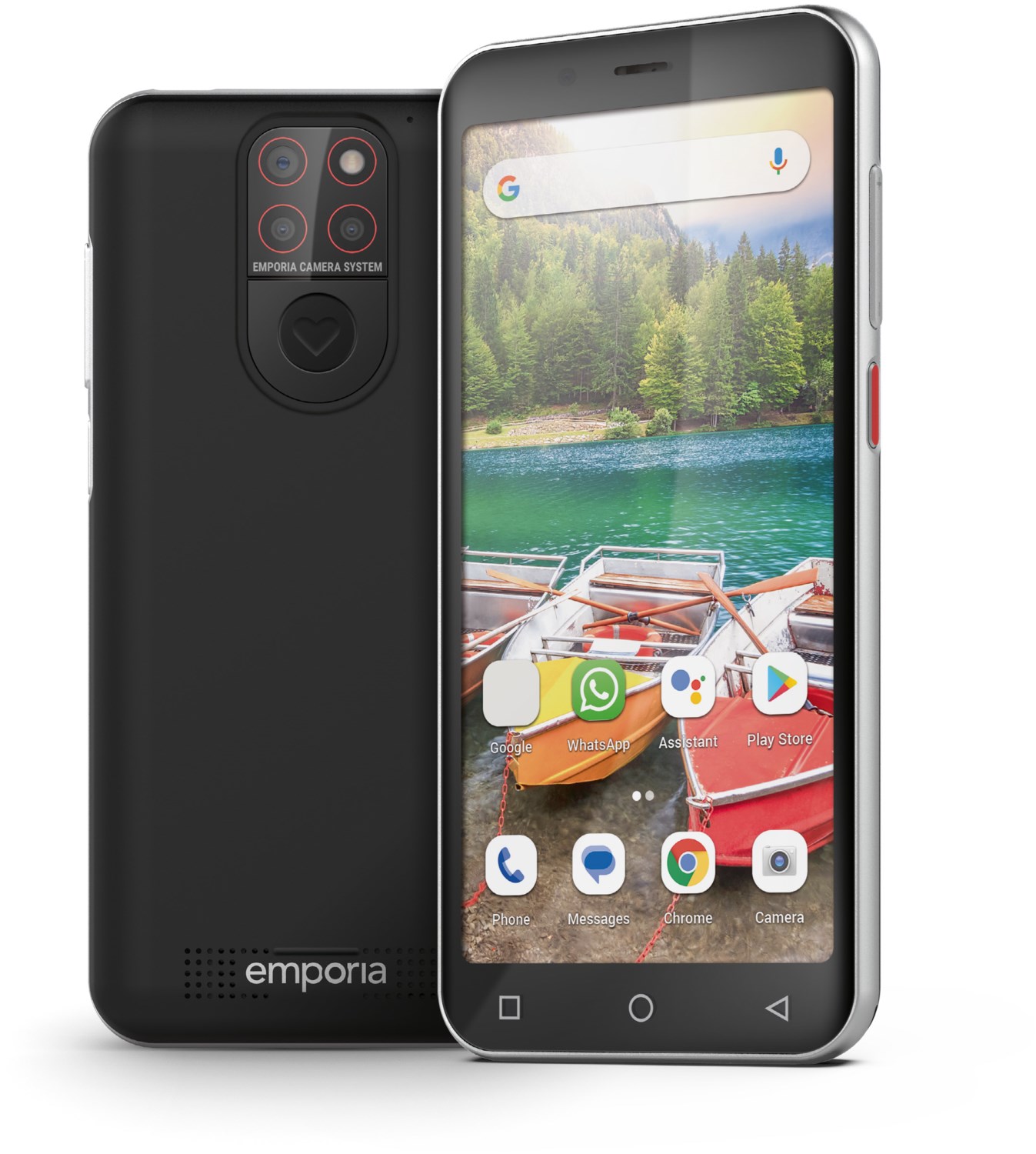 Bild von emporiaSMART.5 Mini Schwarz | Seniorenhandy | 4G | Smartphone ohne Vertrag | Mobiltelefon mit Notruftaste | 4,95-Zoll-Display | Android 13 | 13 MP Kamera