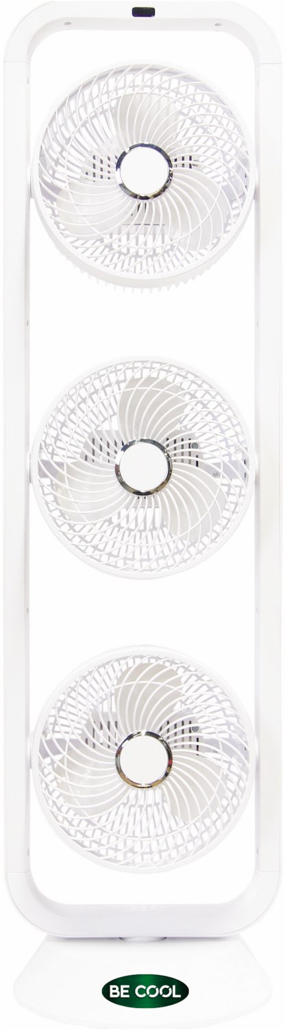 Bild von Be Cool Turm-Ventilator TripleFan– Effektiver Lüfter für Innenbereich, 3 Geschwindigkeitsstufen, individuell einstellbar, geräuscharmer Betrieb – 100 cm, Weiß