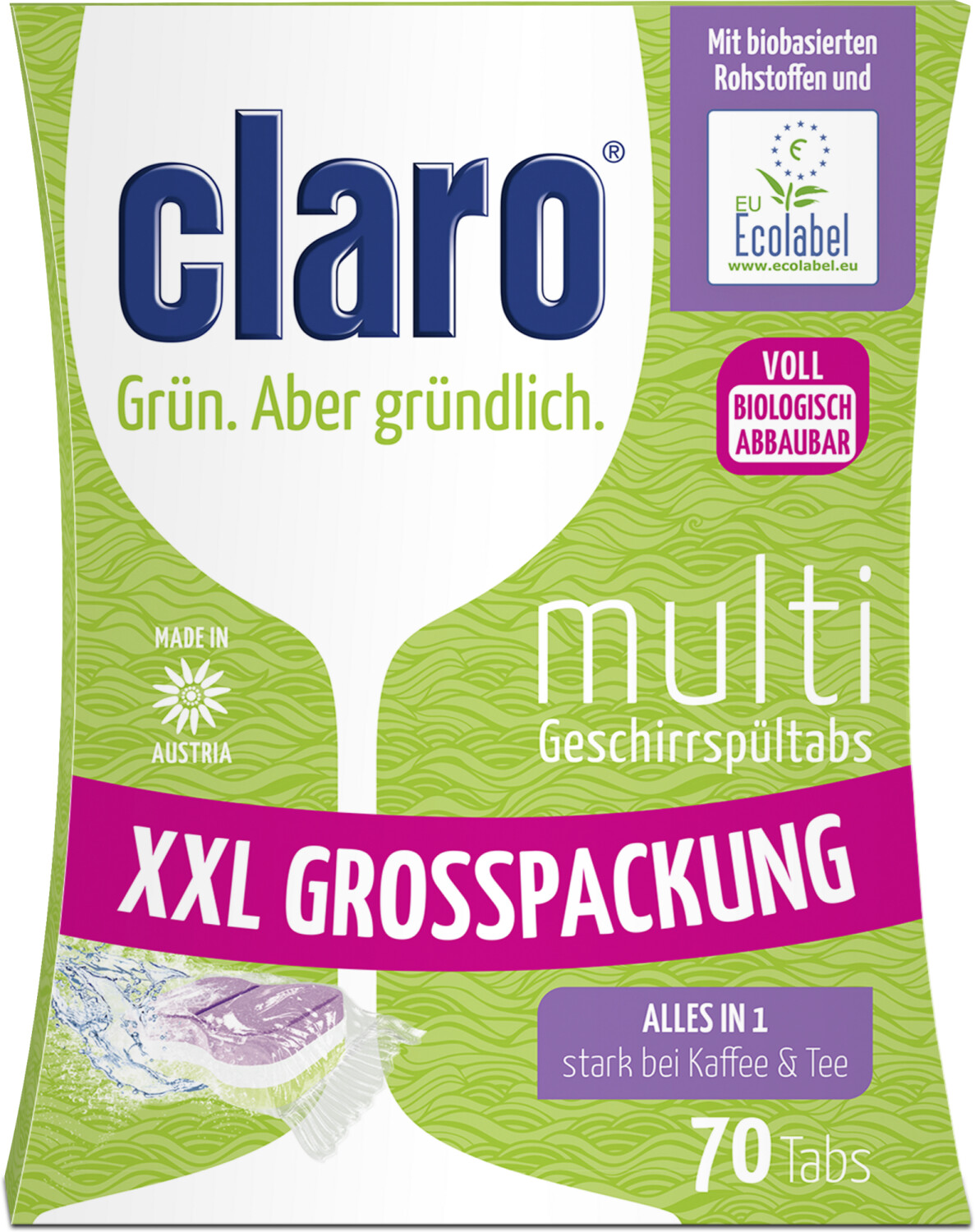 Bild von claro claro Multi Geschirrspül-Tabs 70 Stk. à 20 g Geschirrspülmittel (1-St)