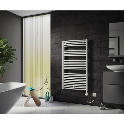Bild von Ximax Badheizkörper Elektrobetrieb Alpha-C 1121x700 mm Weiß 600 Watt Heizstab Typ 5