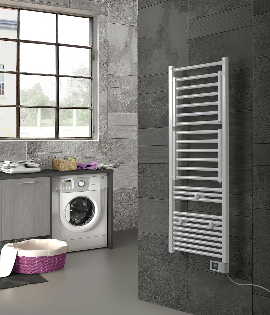 Bild von Ximax Elektrischer Handtuchwärmer Puck inkl. Klappelement 127x50cm 500 Watt Weiß