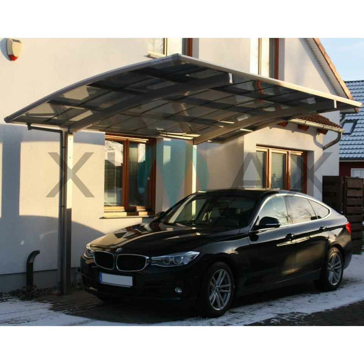 Bild von Ximax Carport Portoforte Typ 80 495 x 270 cm Caravan Ausführung-Edelstahl-Look