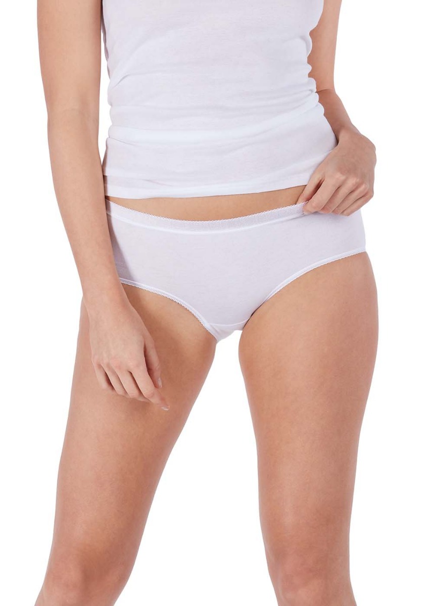 Bild von HUBER Slip Damen Midi Slip 4er Pack Cotton 4 Pack (Packung, 4-St) Zwickel