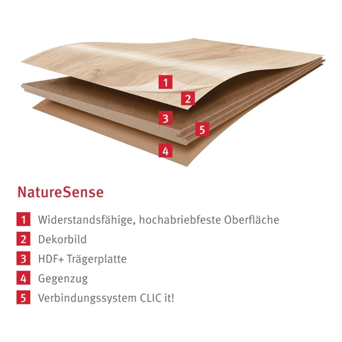 Bild von EGGER NatureSense Laminat EL2863 Asgil Eiche honig