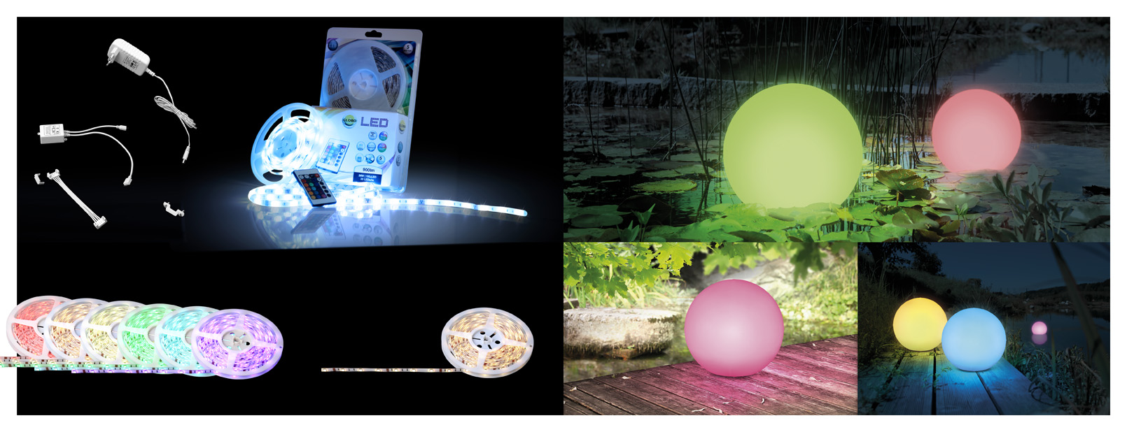 Bild von GLOBO LIGHTING Lichterkette LED Licht-Band Schlauch Fernbedienung 5 m 30 LED Meter 38990