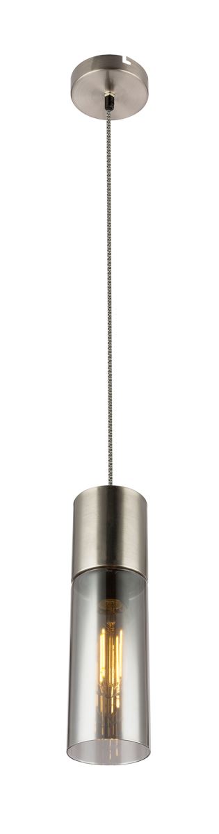 Bild von Globo Design Pendel Decken Lampe Wohn Zimmer Beleuchtung Glas Hänge Leuchte rauch 21000HN, Chrome, medium