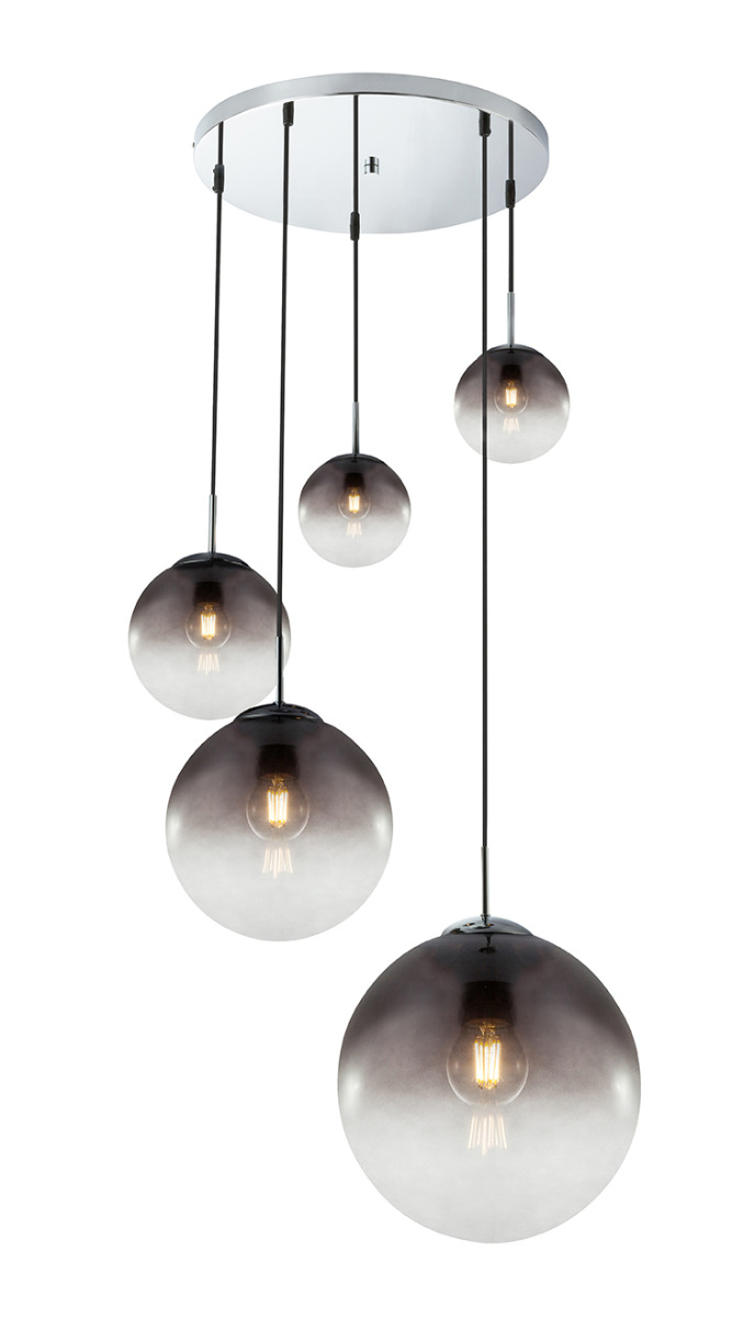 Bild von Pendelleuchte ¦ silber ¦ Maße (cm): B: 65 H: 150 T: 65 Lampen & Leuchten > LED-Leuchten > LED-Deckenleuchten - Höffner