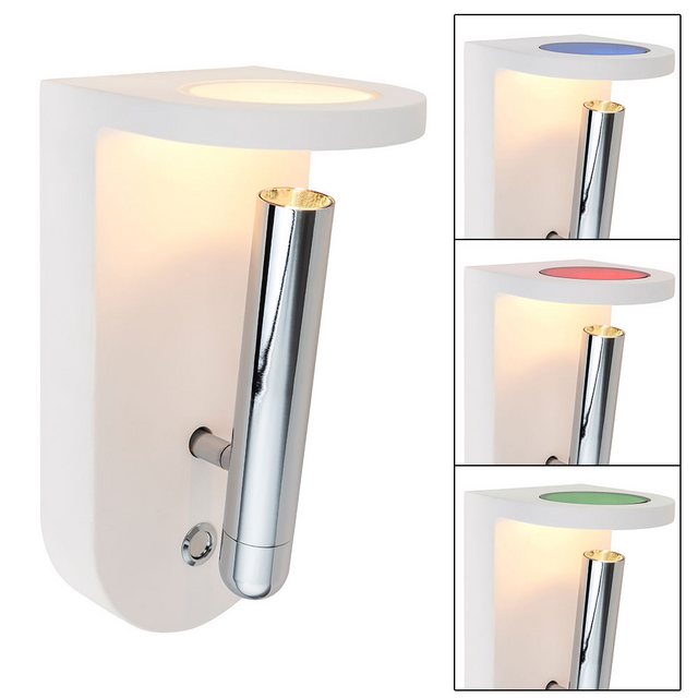 Bild von GLOBO LIGHTING LED Wandleuchte, LED-Leuchtmittel fest verbaut, Warmweiß, Wandlampe Innen modern Wohnzimmer Wandleuchte mit beweglichem Spot