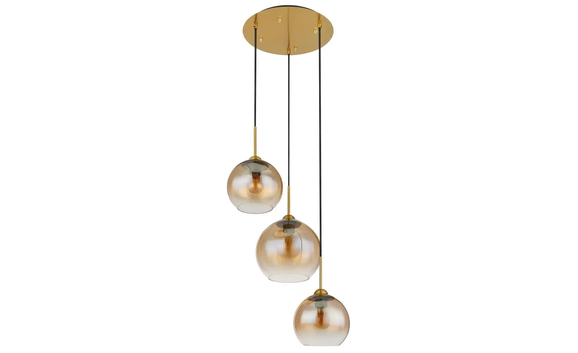 Bild von Pendelleuchte ¦ gold ¦ Maße (cm): B: 43 H: 150 T: 43 Lampen & Leuchten > LED-Leuchten > LED-Deckenleuchten - Höffner