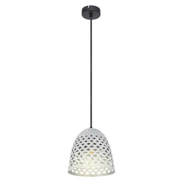 Bild von GLOBO LIGHTING Pendelleuchte, Leuchtmittel nicht inklusive, Hängeleuchte Esszimmerlampe Metall grau schwarz höhenanpassbar D 20 cm