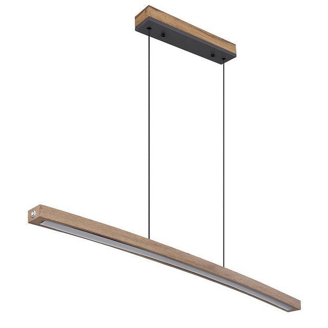 Bild von GLOBO LIGHTING LED Pendelleuchte, LED-Leuchtmittel fest verbaut, Warmweiß, LED Pendelleuchte Esszimmerlampe Touchdimmer Metall Holzoptik L 100 cm