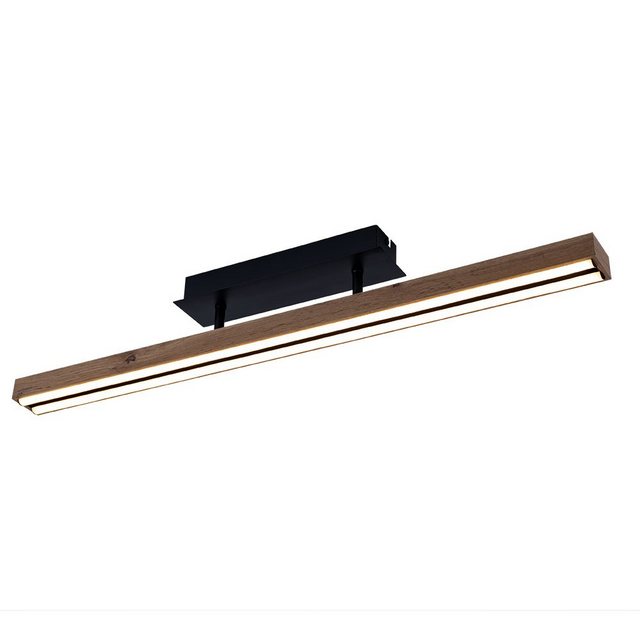 Bild von GLOBO LIGHTING LED Deckenleuchte, LED-Leuchtmittel fest verbaut, Warmweiß, Deckenleuchte Holz Wohnzimmerlampe LED Deckenlampe Holzoptik