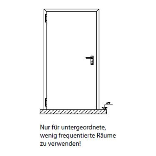 Bild von Domoferm EI²30 Baum.Türe 900x2000mm Li mit Eckzarge für Dübe