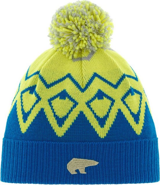 Bild von Eisbär® Pudelmütze "Ziggy OS Pompon", Wollmix, für Kinder, blau, OneSize