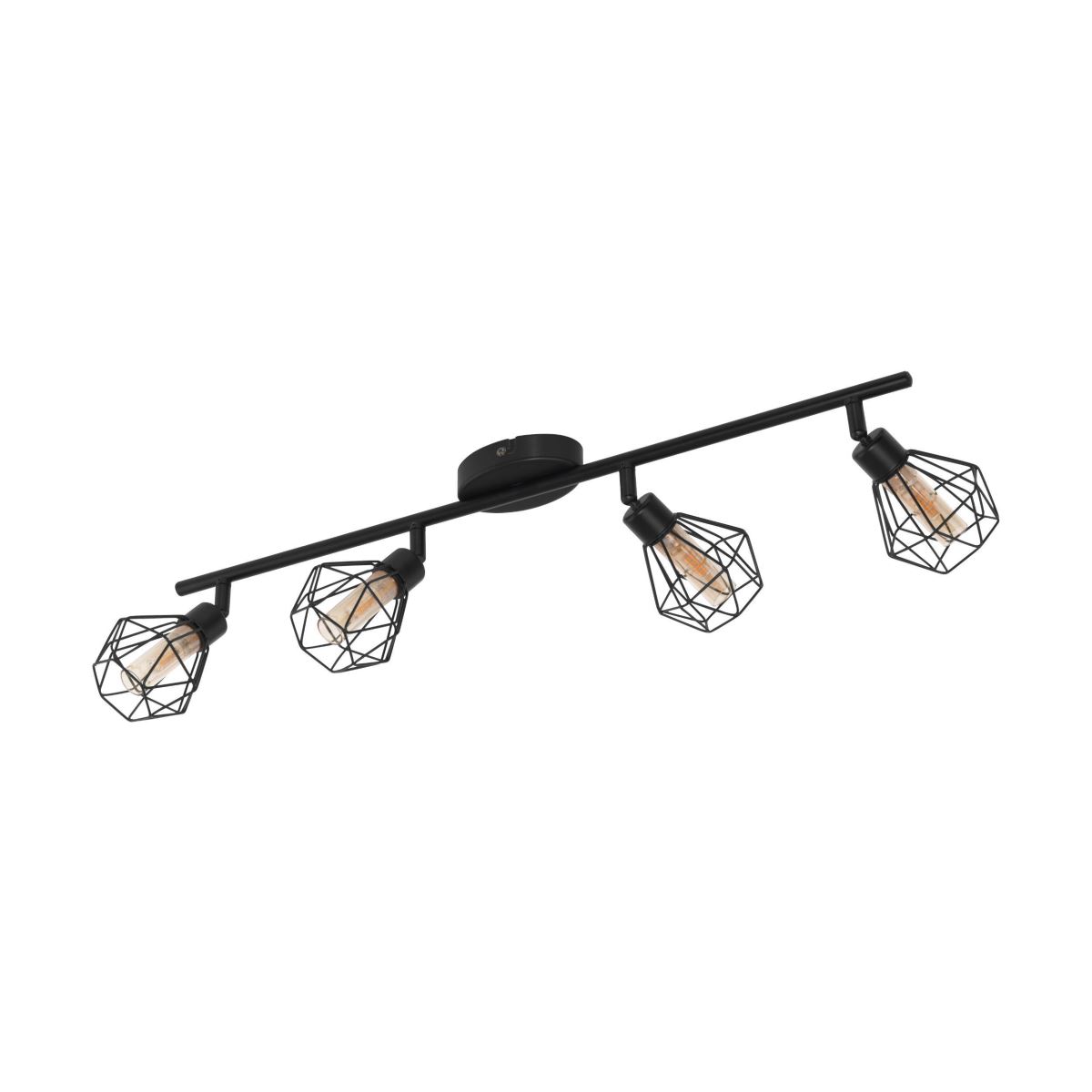 Bild von EGLO LED Deckenspot Zapata 1, Leuchtmittel inklusive, Deckenstrahler aus Stahl und Glas, Flurlampe in schwarz und amber