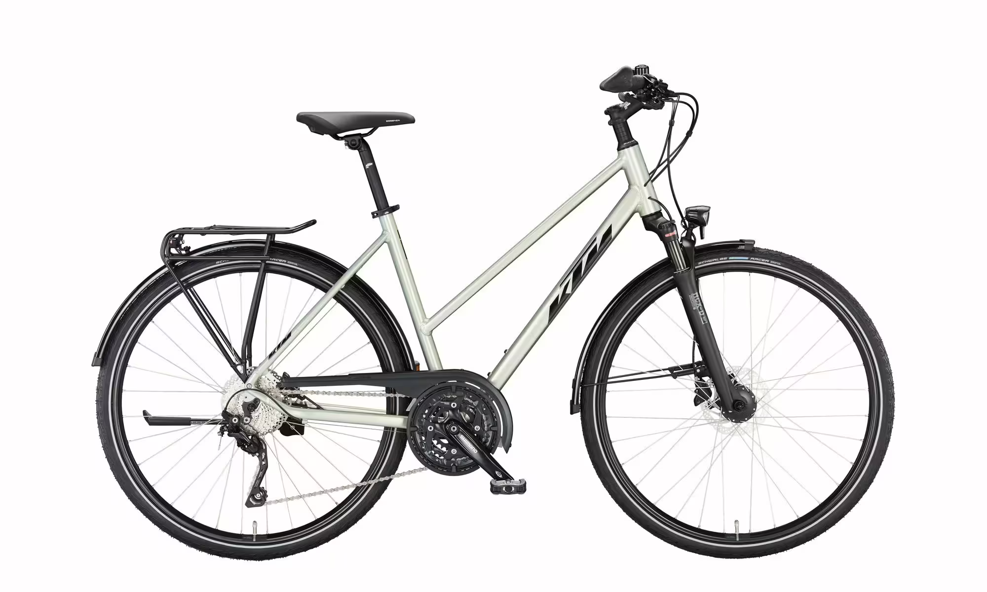 Bild von KTM LIFE CONQUEST dew silver (black+orange) 2023 28"; Trapez