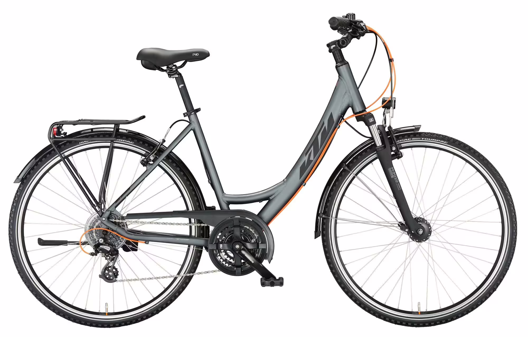 Bild von KTM Life Joy steelgrey matt (black+orange) 2024 28"; Wave