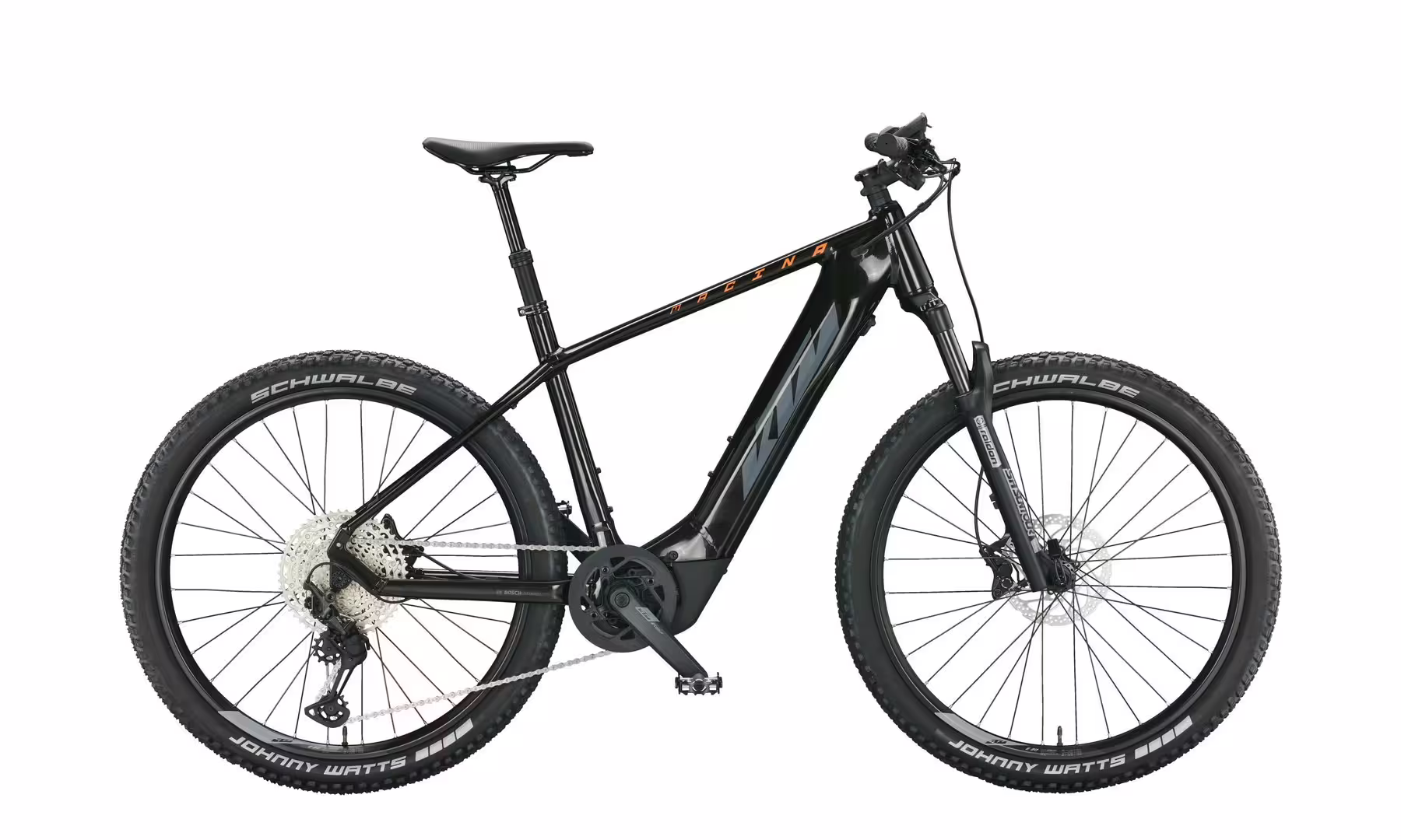 Bild von KTM MACINA TEAM 672 flaming black (grey+orange) 2022 27,5"; 625 Wh Diamant