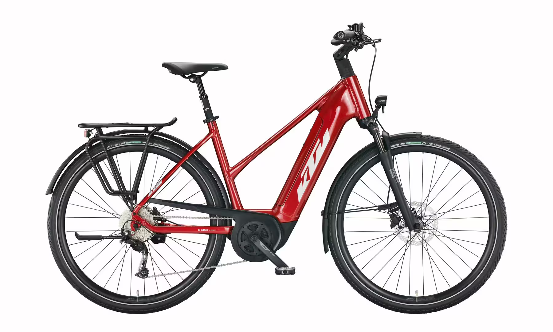 Bild von KTM MACINA TOUR P510 chrome red (silver+black) 2022 28"; 500 Wh Trapez