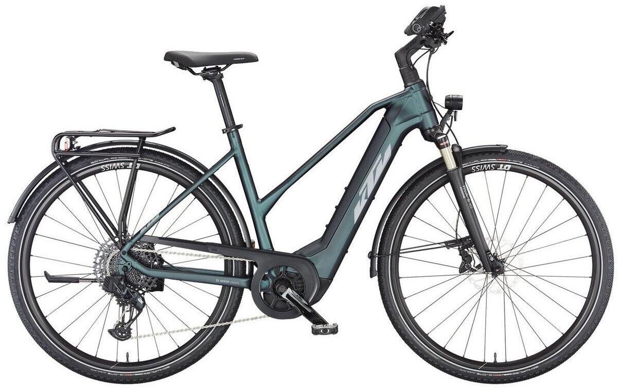 Bild von KTM Macina Sport 710 green purple flip matt (silver+blue) 2024 28"; 750 Wh Trapez