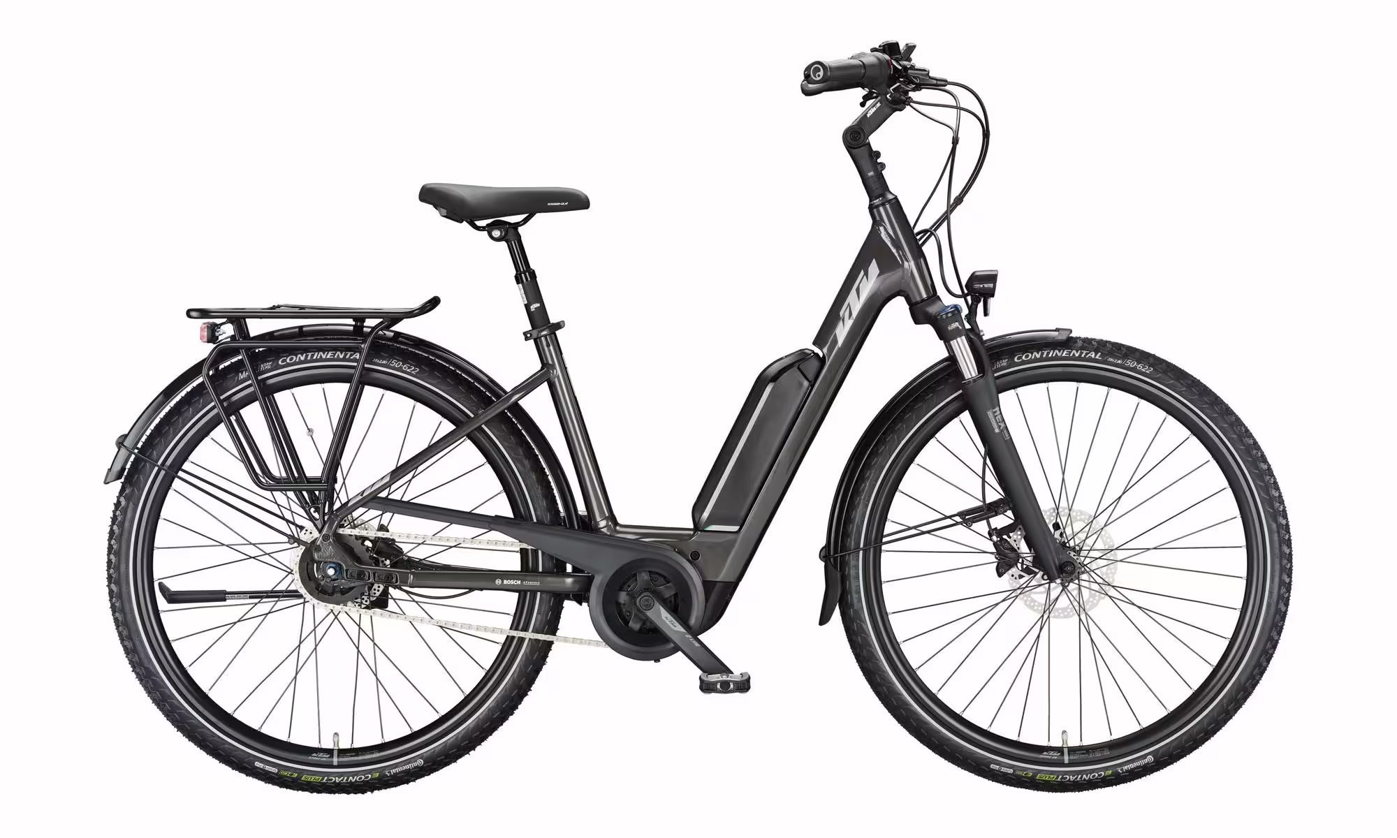 Bild von KTM MACINA CENTRAL P510 RT machine grey (silver+green) 2023 28"; 545 Wh Wave
