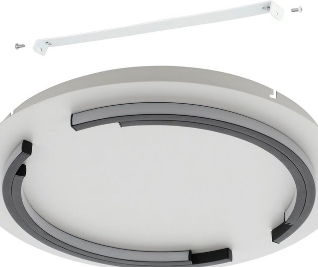 Bild von EGLO Deckenleuchte ZAMPOTE, LED fest integriert, Warmweiß, Deckenleuchte in weiß und schwarz aus Alu, Stahl - 25W - Warmweiß