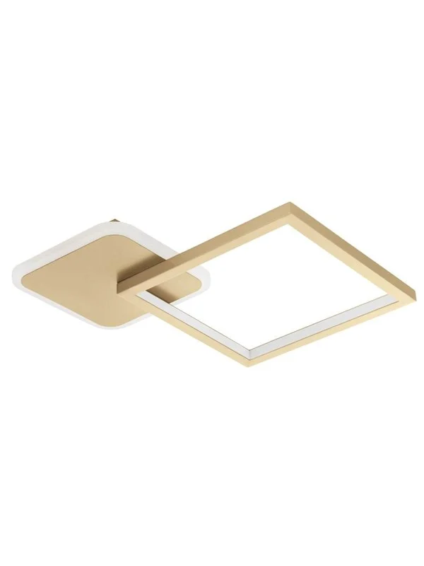 Bild von EGLO Deckenleuchte GAFARES, LED fest integriert, warmweiß - kaltweiß, Deckenleuchte in gold und weiß aus Alu, Stahl - 15W