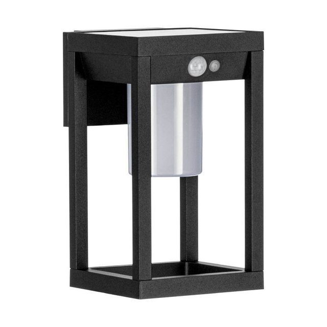 Bild von EGLO Wandleuchte MARTANO, LED fest integriert, Neutralweiß, Außenlampe mit Bewegungsmelder, Schwarz, Weiß, Außen-Solarlampe, IP44