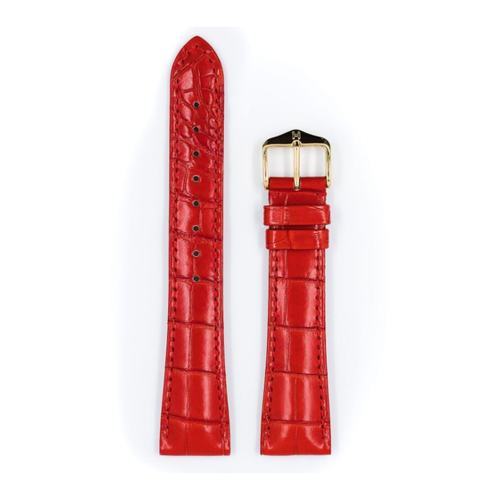 Bild von London Eleganz in Rot – Handverlesenes Alligatorleder